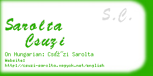 sarolta csuzi business card